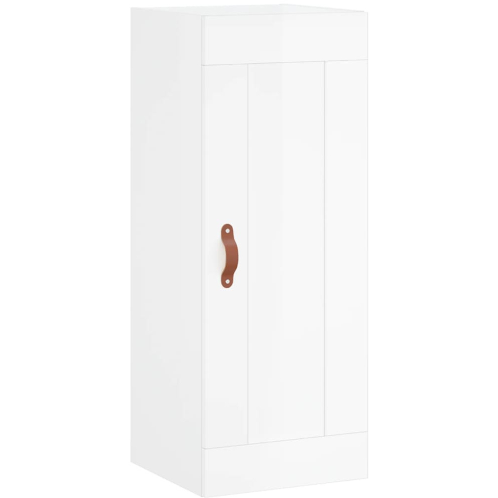 vidaXL Single Door 3 Drawer White High Gloss Highboard Image 8