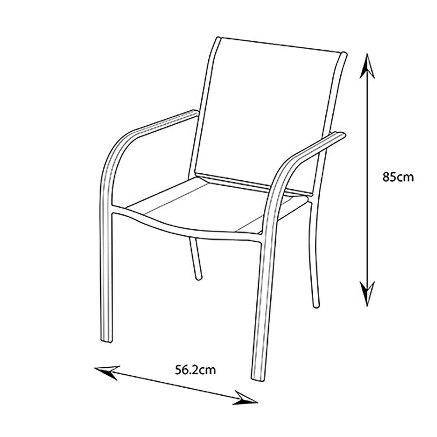 Malay Outdoor Essentials Rio Navy Sling Garden Chair Image 3