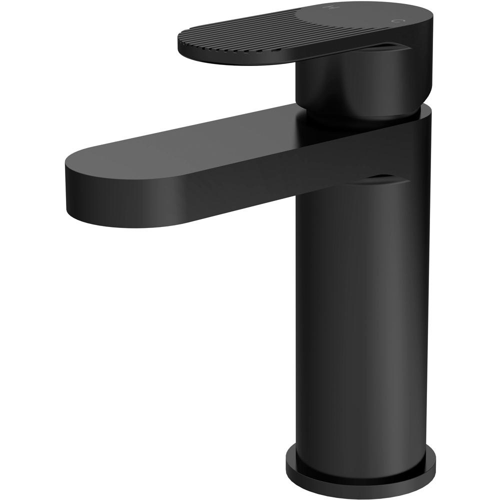 nuie Cyprus Matt Black Mono Basin Mixer Image 1