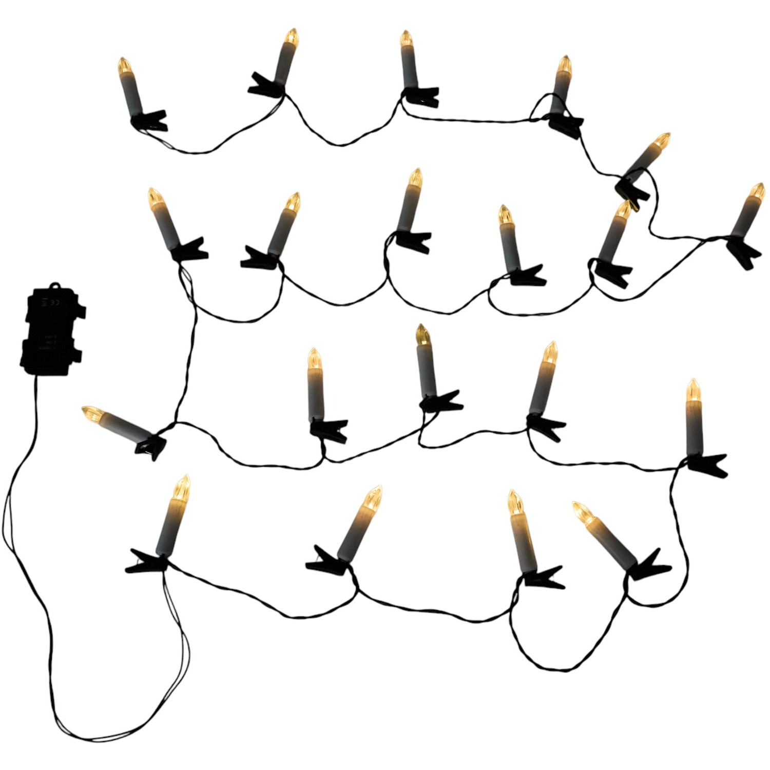 Christmas Tree LED Candle Clips String Light White Image 10