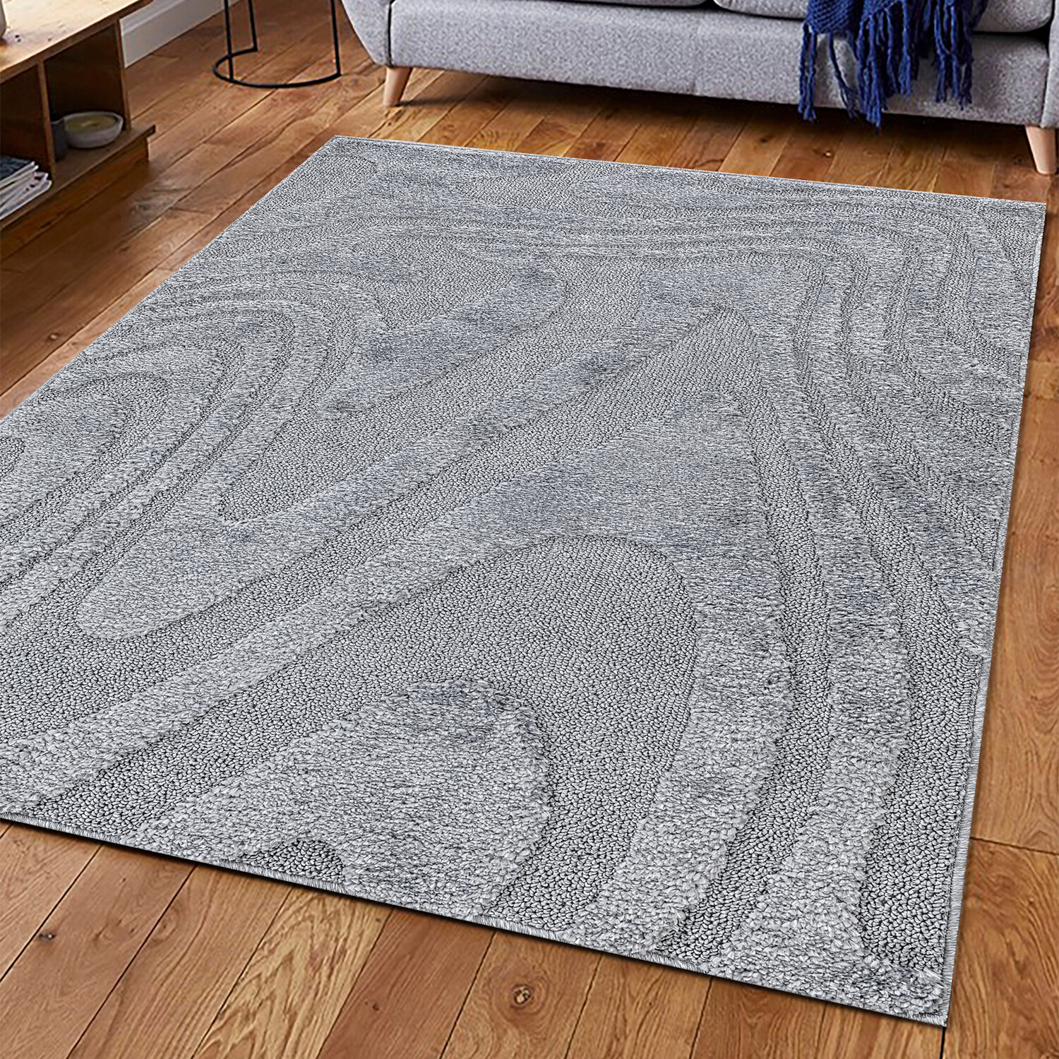 Nevada Wave Rug - Grey / 120cm Image 2