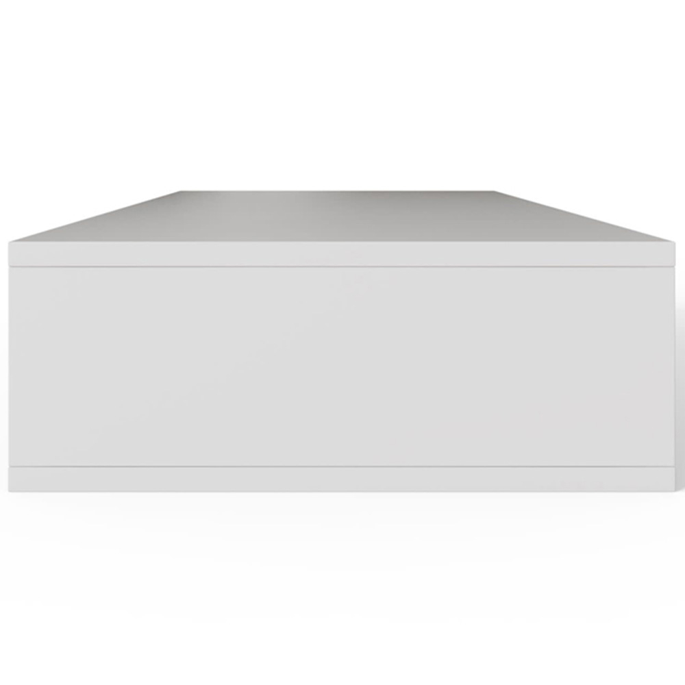 GFW Sienna 2 Drawer White Ribbed Wall Mounted Dressing Table Image 5