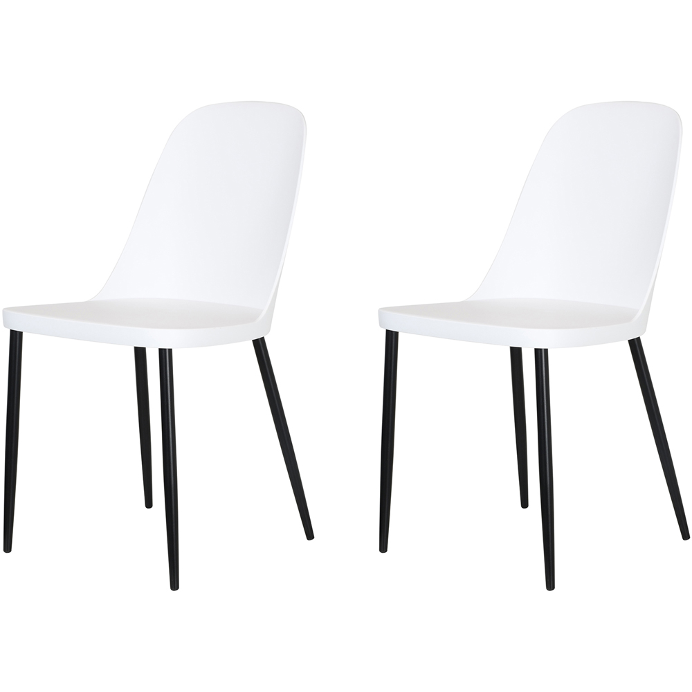 Core Products Aspen Duo Set of 2 White and Black Chair Image 2