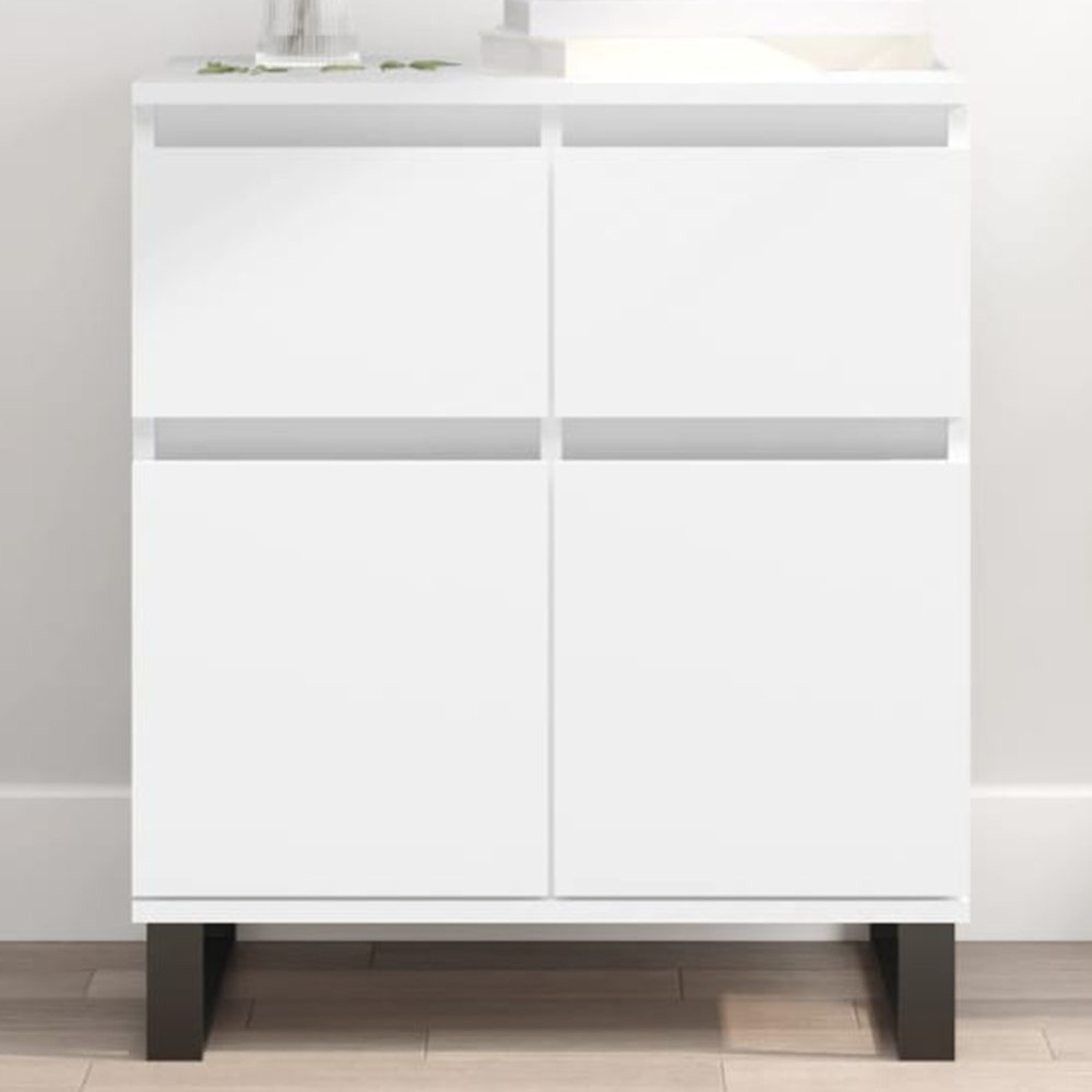 vidaXL 2 Door 2 Drawer White Sideboard Image 1