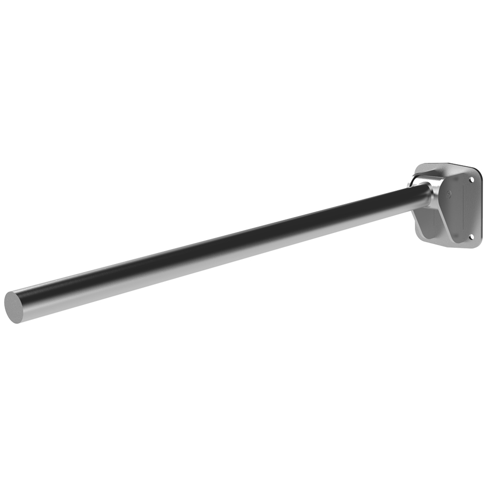 Fitzroy of London Contemporary Satin Stainless Steel Exposed Fixing Single Arm Friction Rail Image 1