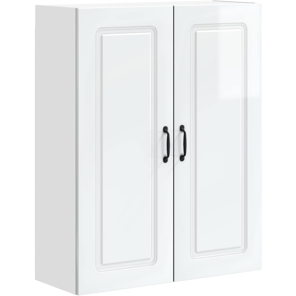 vidaXL 2 Door High Gloss White Kitchen Wall Cabinet Image 2