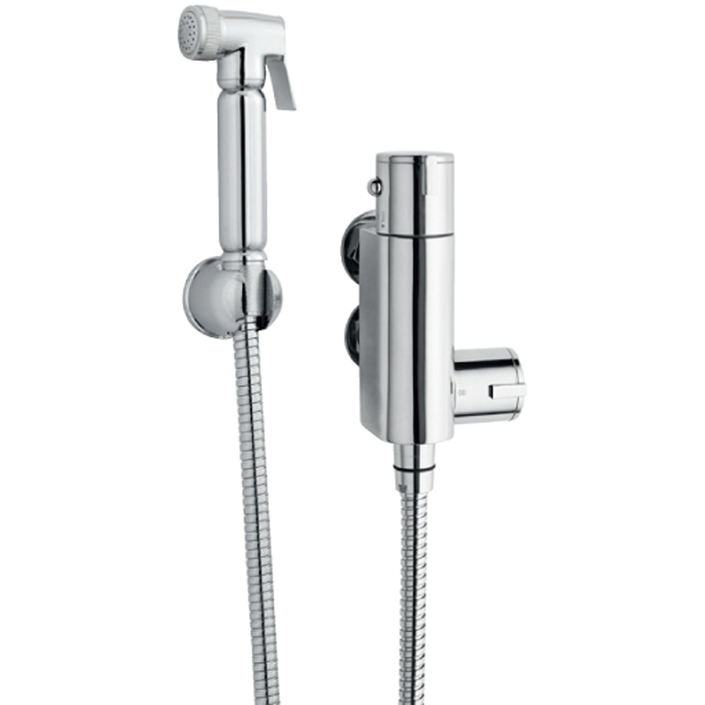 nuie Chrome Douche Spray Kit with Thermostatic Valve Image 1
