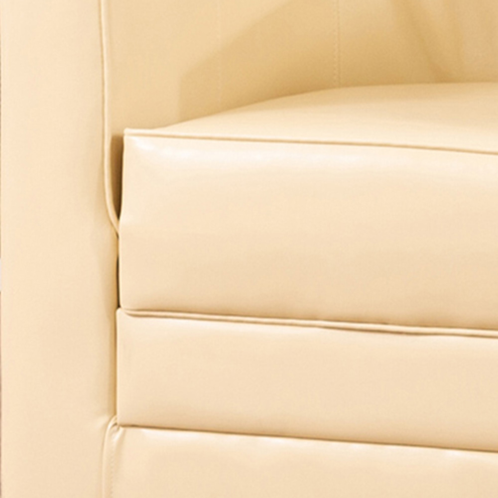 Artemis Home Aspen Cream Faux Leather Tub Chair Image 2
