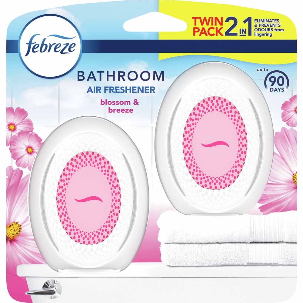 Febreze 2in1 Water Lily Zero % Bathroom Air Freshener x8 - Concord