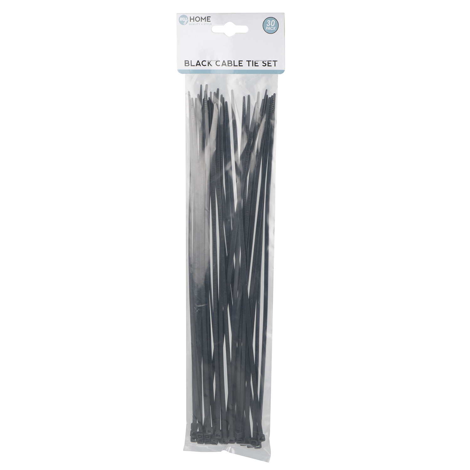 My Home Black Cable Tie Set 30 Pack Image