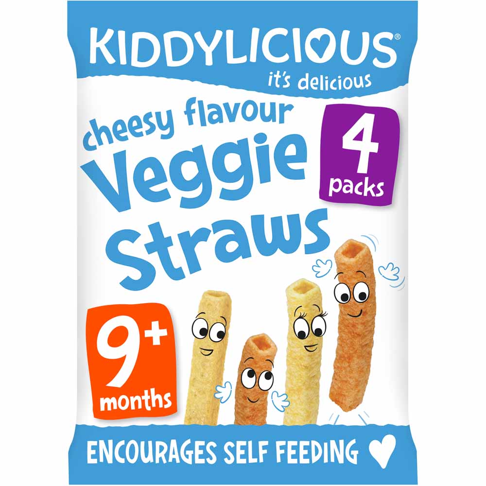 Kiddylicious Cheesy Veggie Straws 12g 4 Pack Image 1