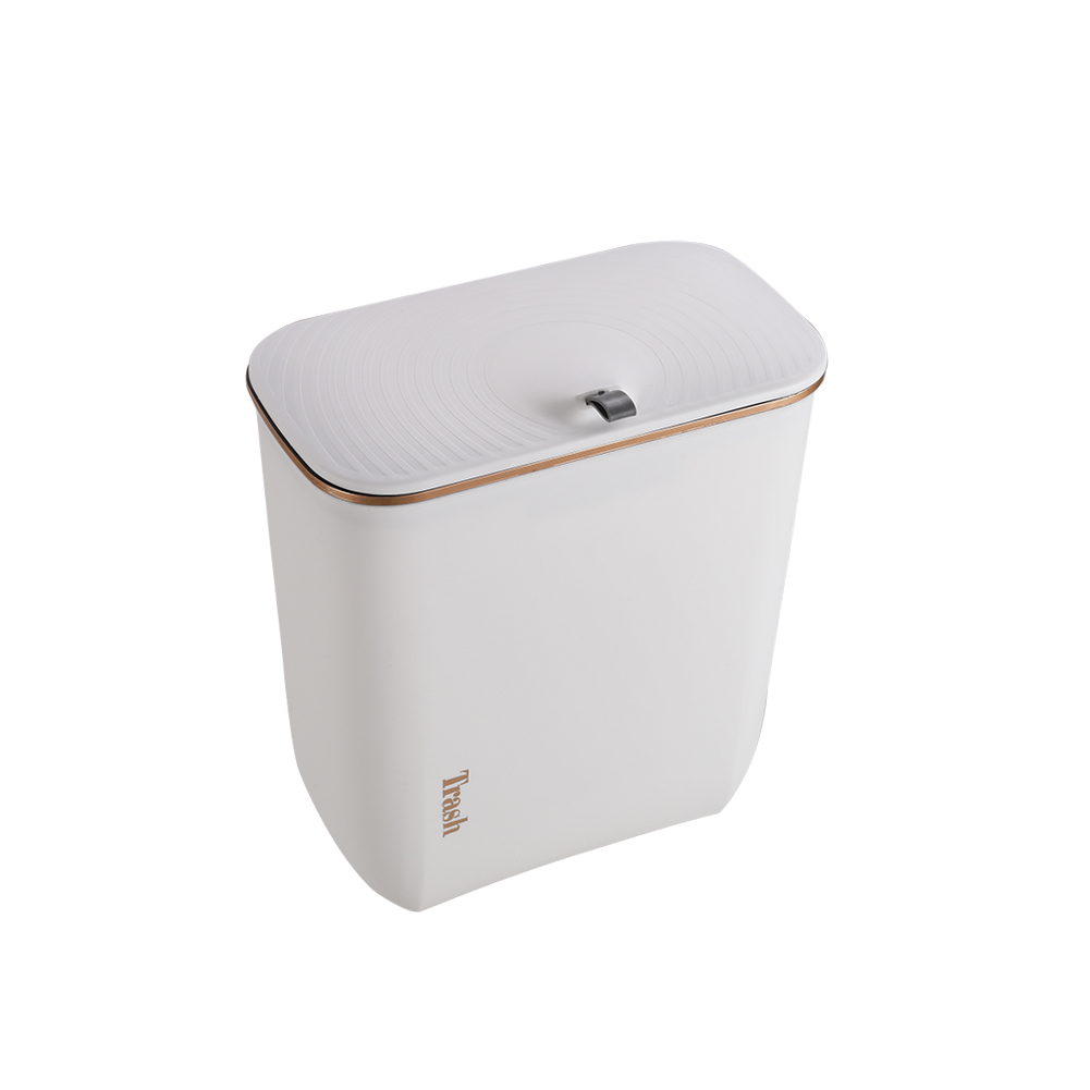 Living and Home Hanging Kitchen Waste Bin White Image 2