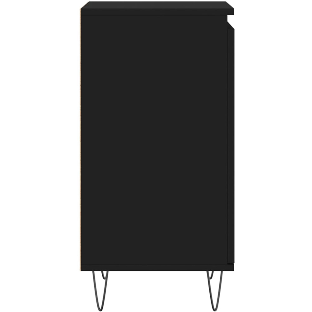 vidaXL Single Door Black Sideboard Set of 2 Image 7