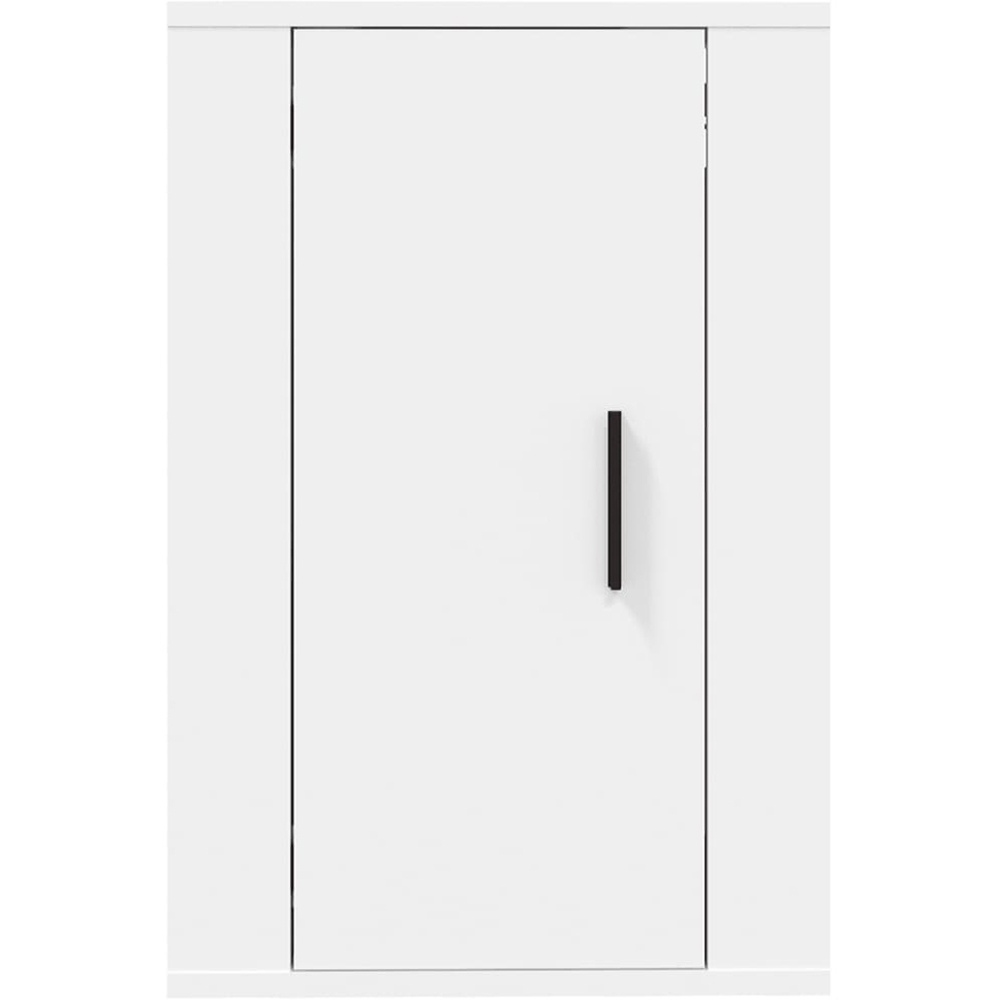 vidaXL Single Door White Wall Mounted TV Cabinet Set of 2 Image 5