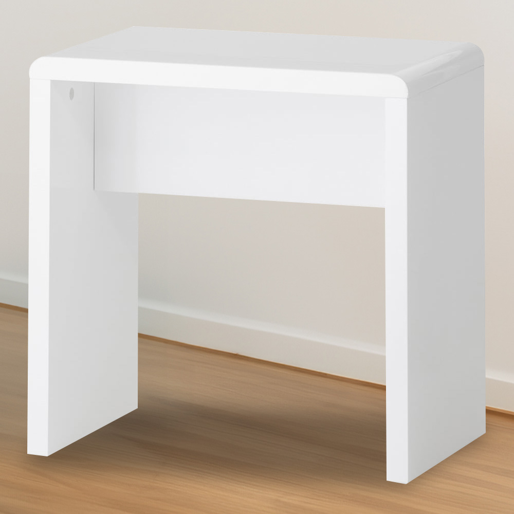 Julian Bowen Manhattan White Dressing Table Stool Image 1