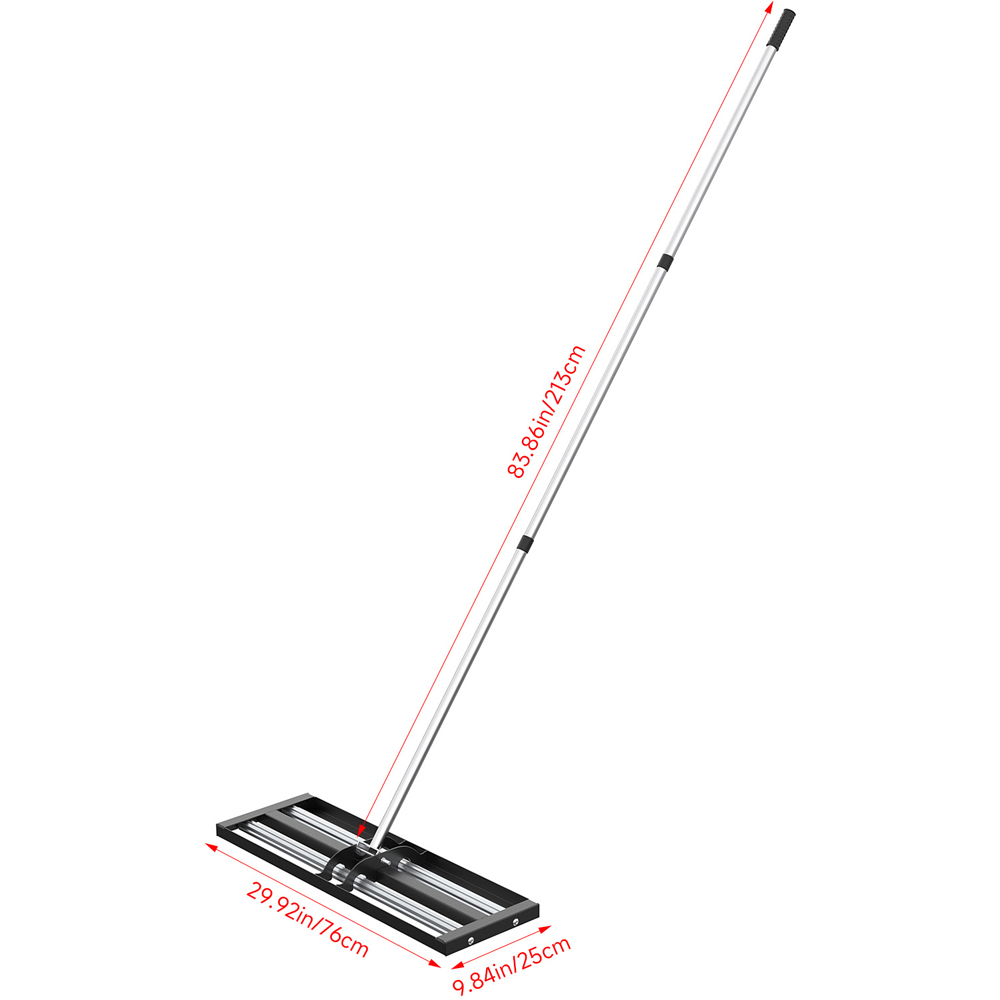 Living and Home Aluminium Alloy Roller Lawn Levelling Rake 76 x 25cm Image 6