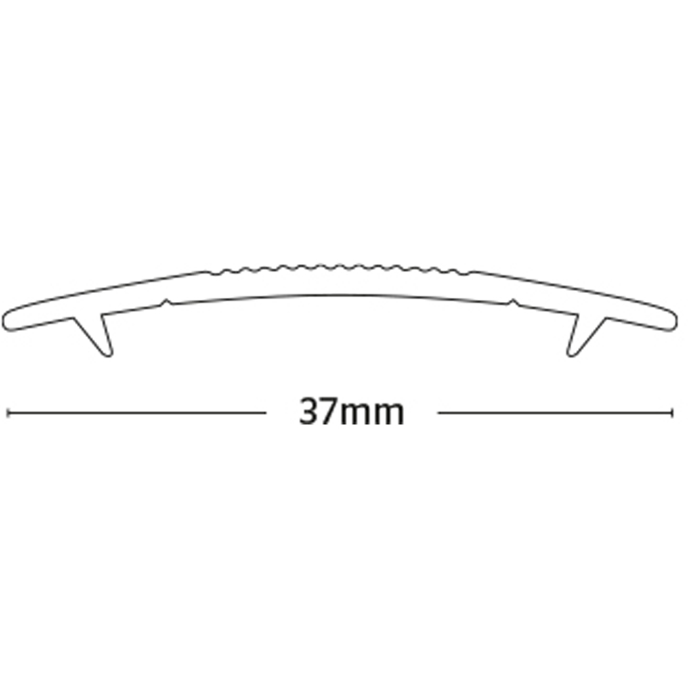 Gripperrods M10 37mm Silver Aluminium Carpet Cover Strip 90cm Image 2