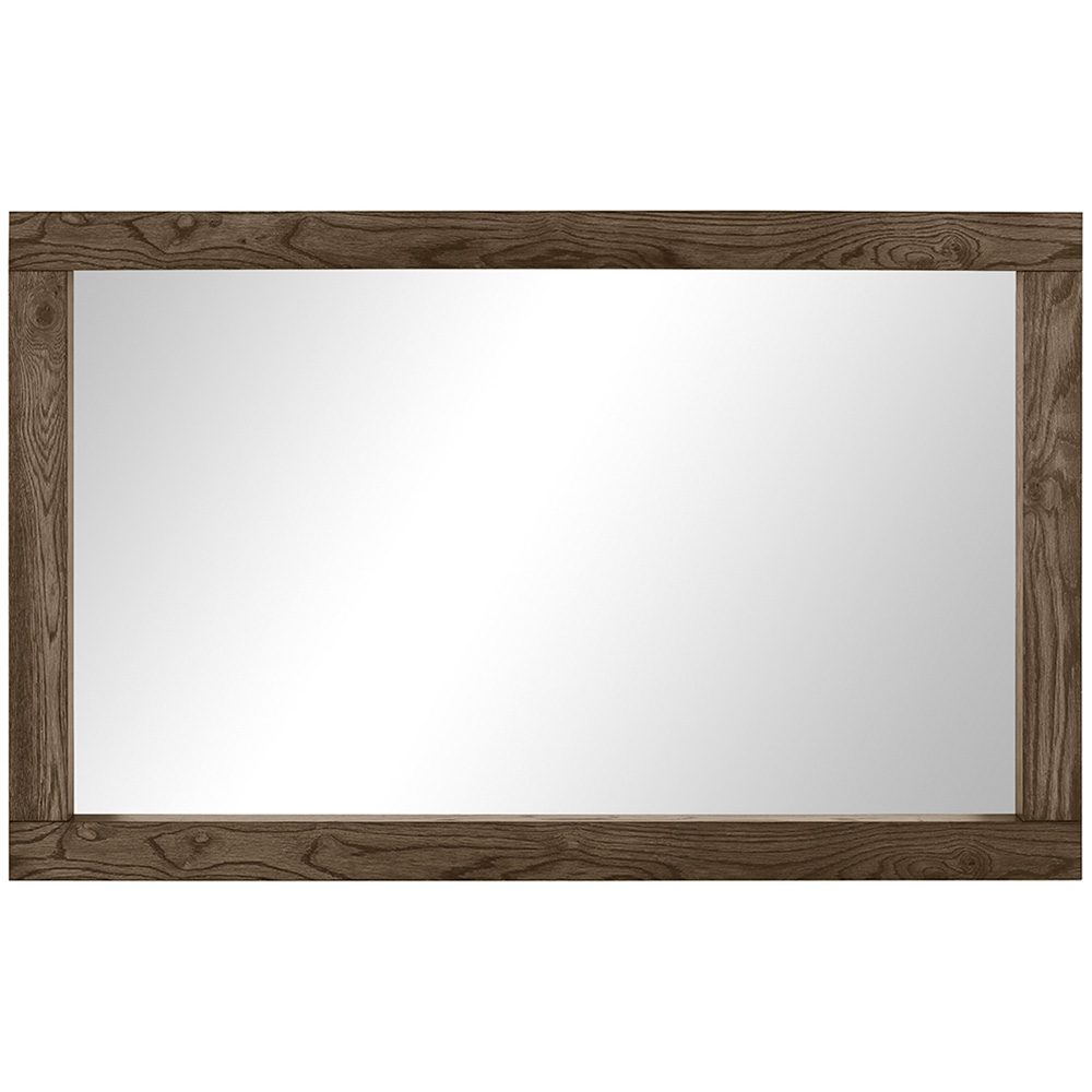 Bentley Designs Turin Dark Oak Rectangle Landscape Wall Mirror 144 x 90cm Image 3