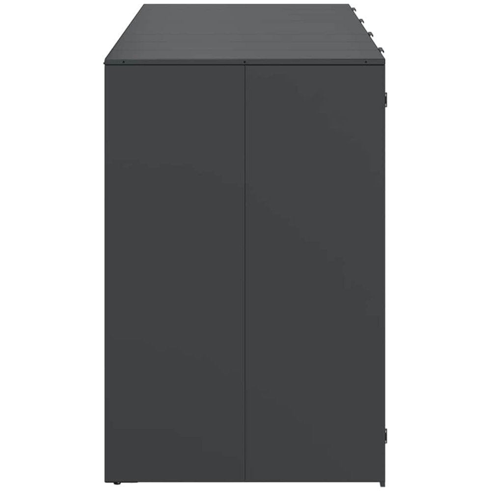 vidaXL Anthracite 4 Wheelie Bin Storage Shed with HDPE Door Image 5