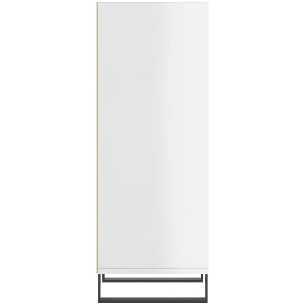 vidaXL 3 Shelf High Gloss White Sideboard Image 5