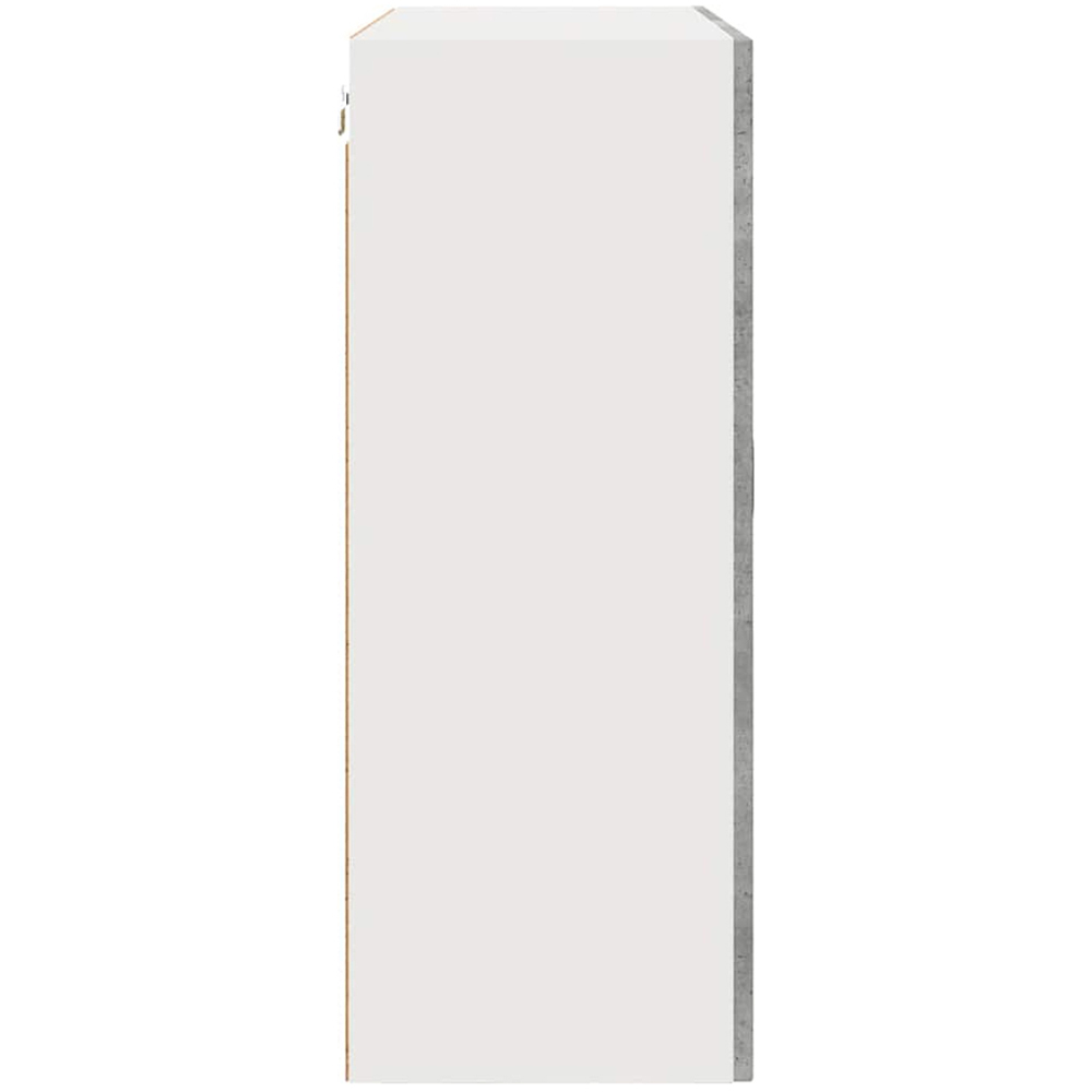 vidaXL 2 Glass Door Concrete Grey Kitchen Wall Cabinet Image 6