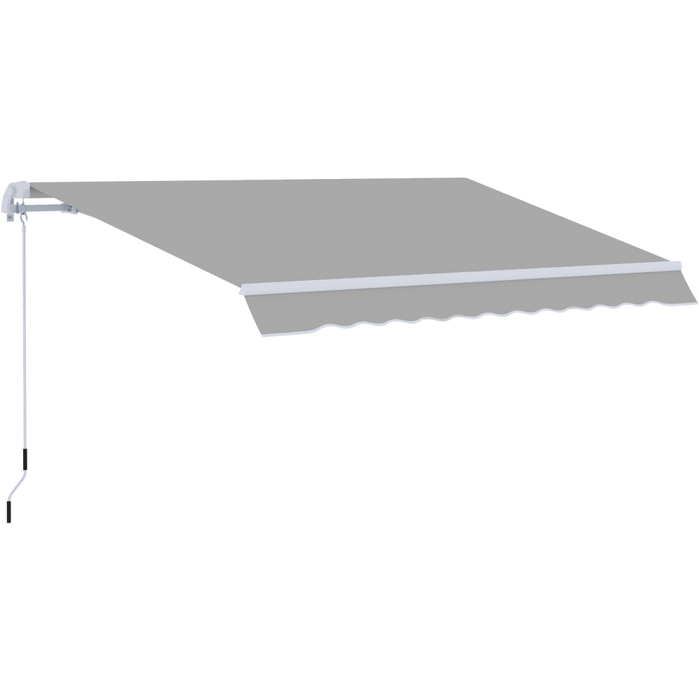 Outsunny Light Grey Retractable Window Awning 3 x 2m Image 2