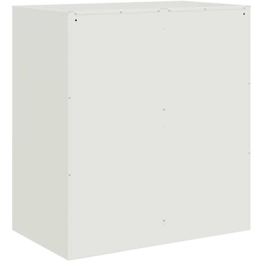 vidaXL 4 Door White Steel Sideboard Image 9