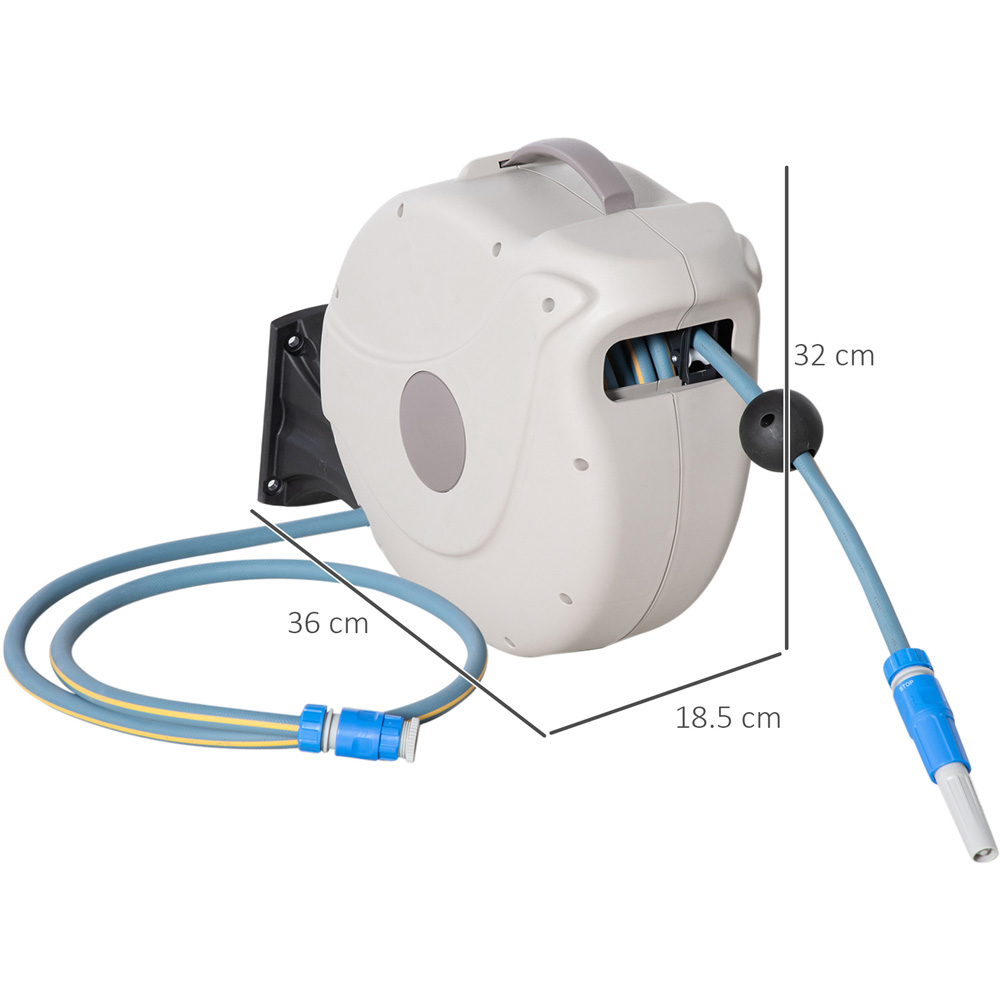 Outsunny Retractable Hose Reel 10m Wilko