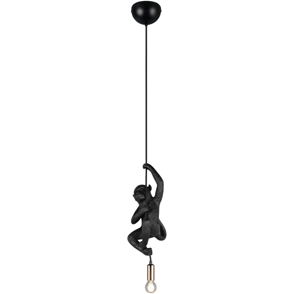 TRIO Fips Black Monkey Ceiling Pendant Light Image 1