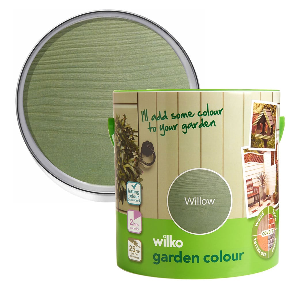 Wilko Garden Colour Willow Wood Paint 2.5L Image 1