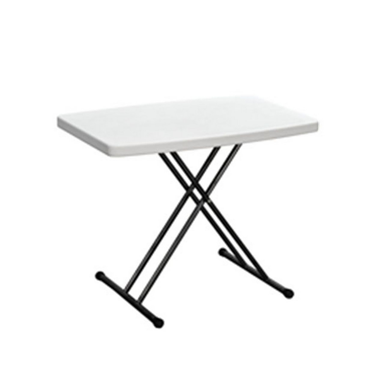 White and Black Folding Camping Table Image 1