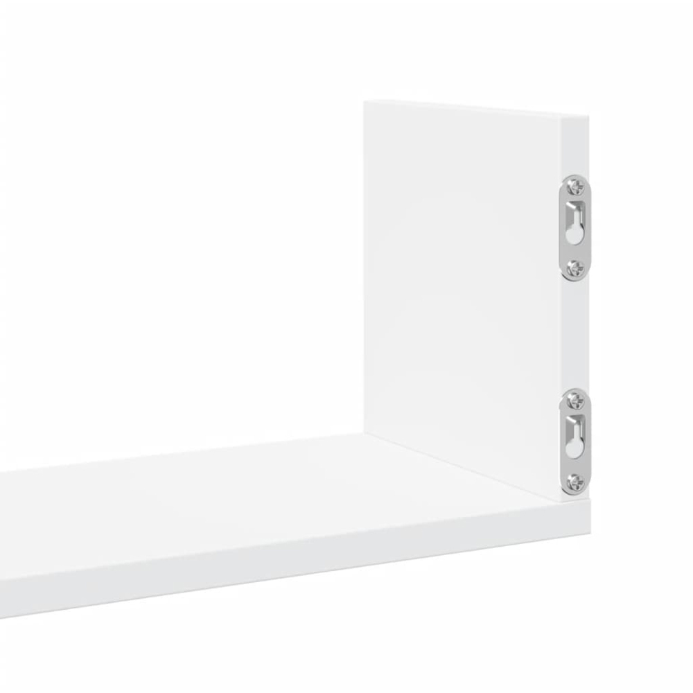 vidaXL 58 x 18 x 18cm Set of 3 White Wall Shelf Image 7