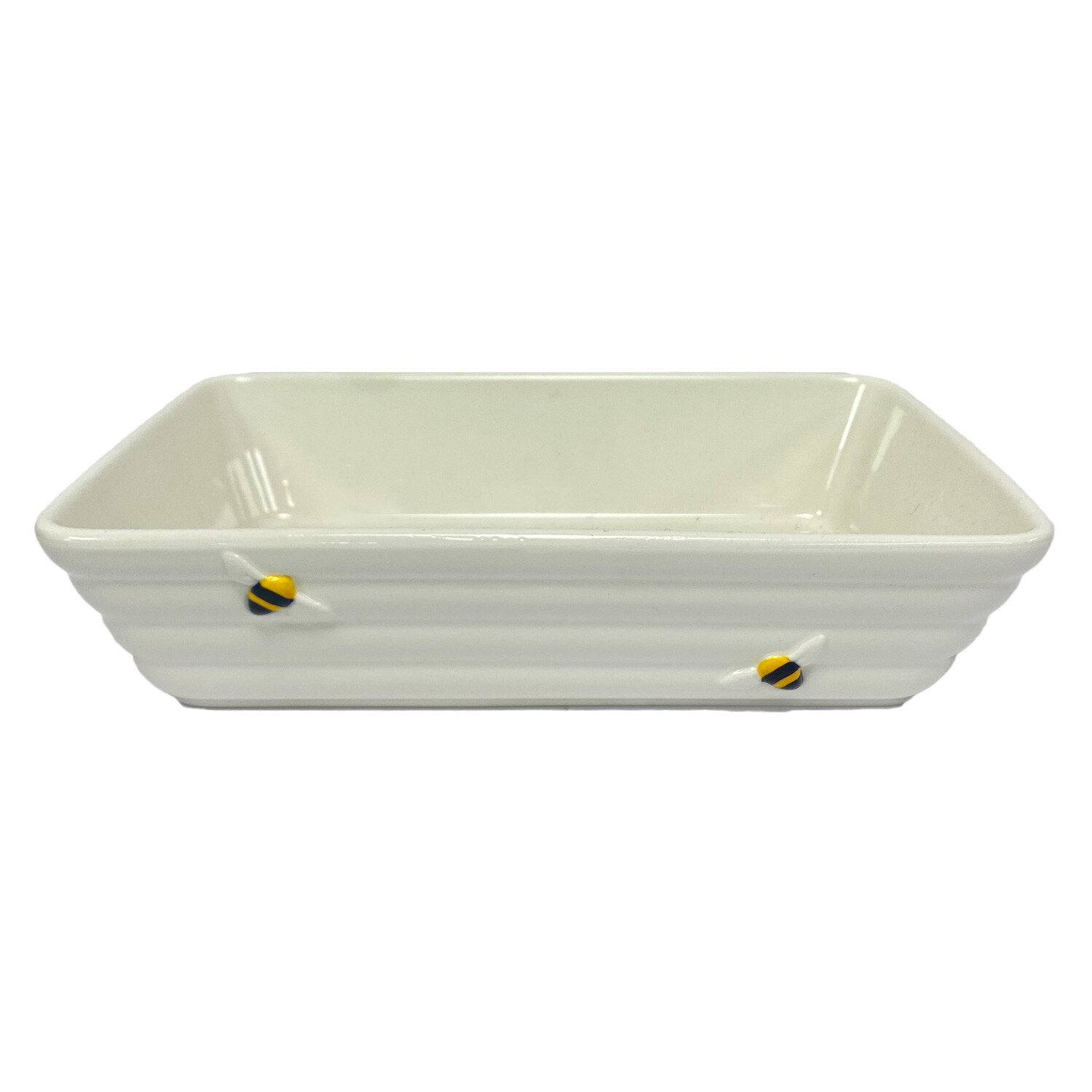 White Honey Bee 28.8cm Large Oven to Table Roasting Dish Image