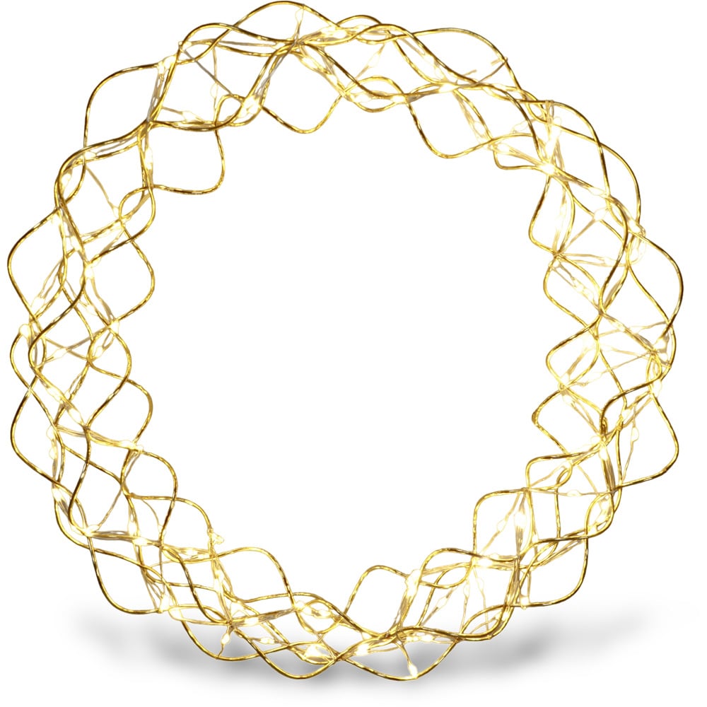 Xmas Haus LED Copper Wire Wreath Image 4
