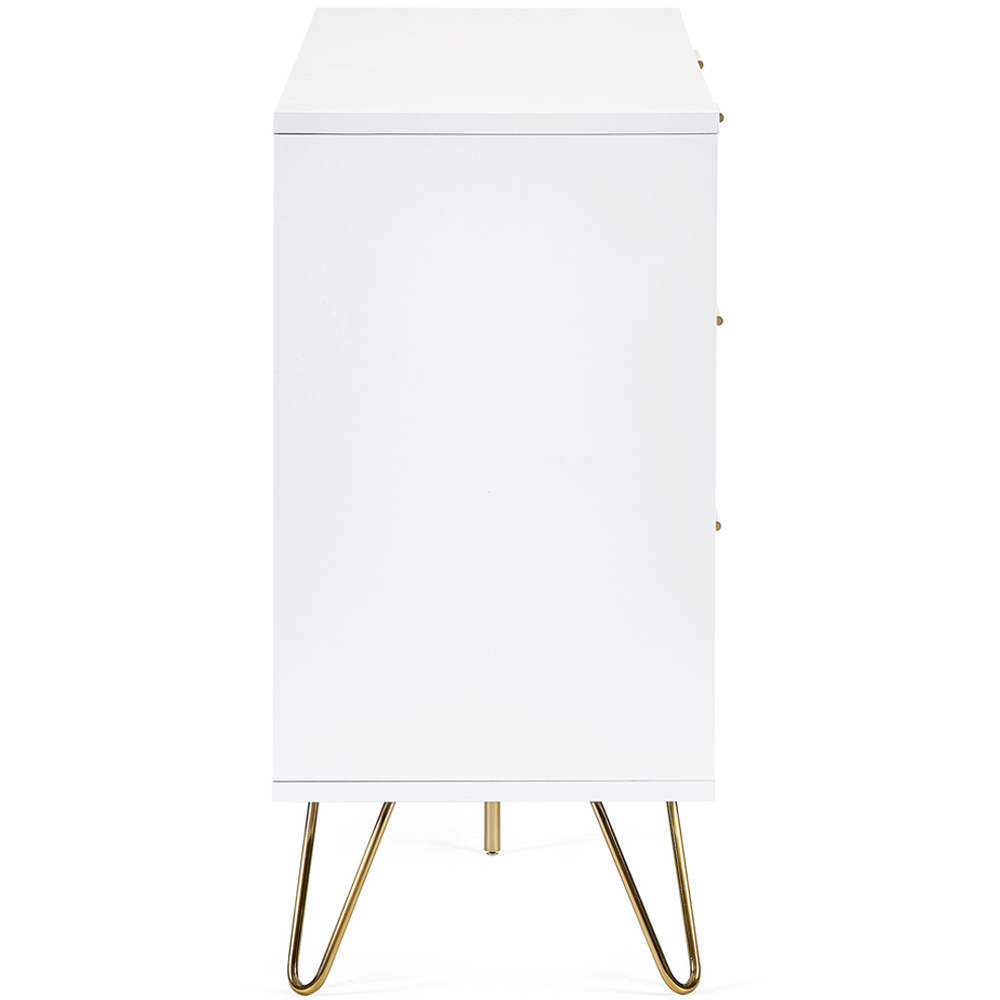 Julian Bowen Murano 6 Drawer Matt White Chest of Drawers Image 5