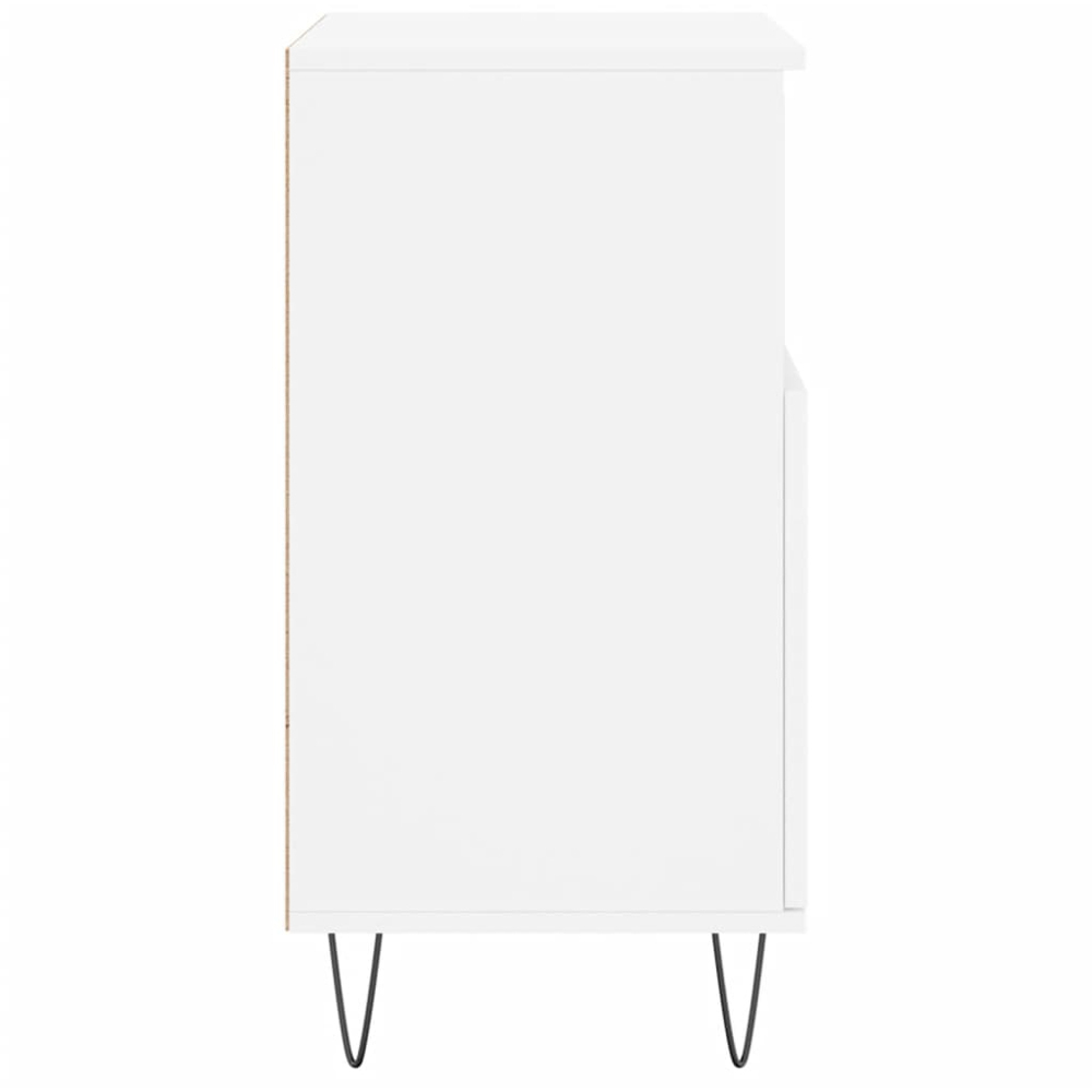 vidaXL 2 Door 2 Shelf White Sideboard Set of 3 Image 7