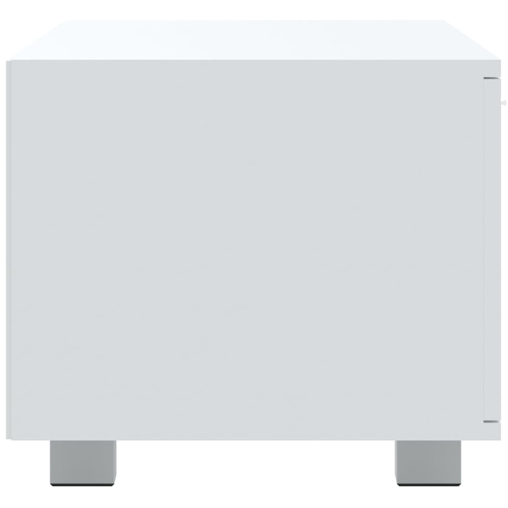 vidaXL 2 Door 2 Shelf White TV Cabinet Image 6
