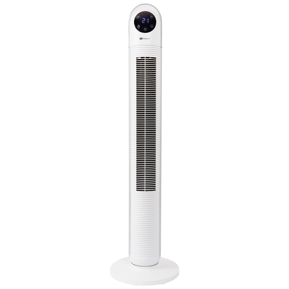 Puremate White Tower Fan 43 inch Image 1
