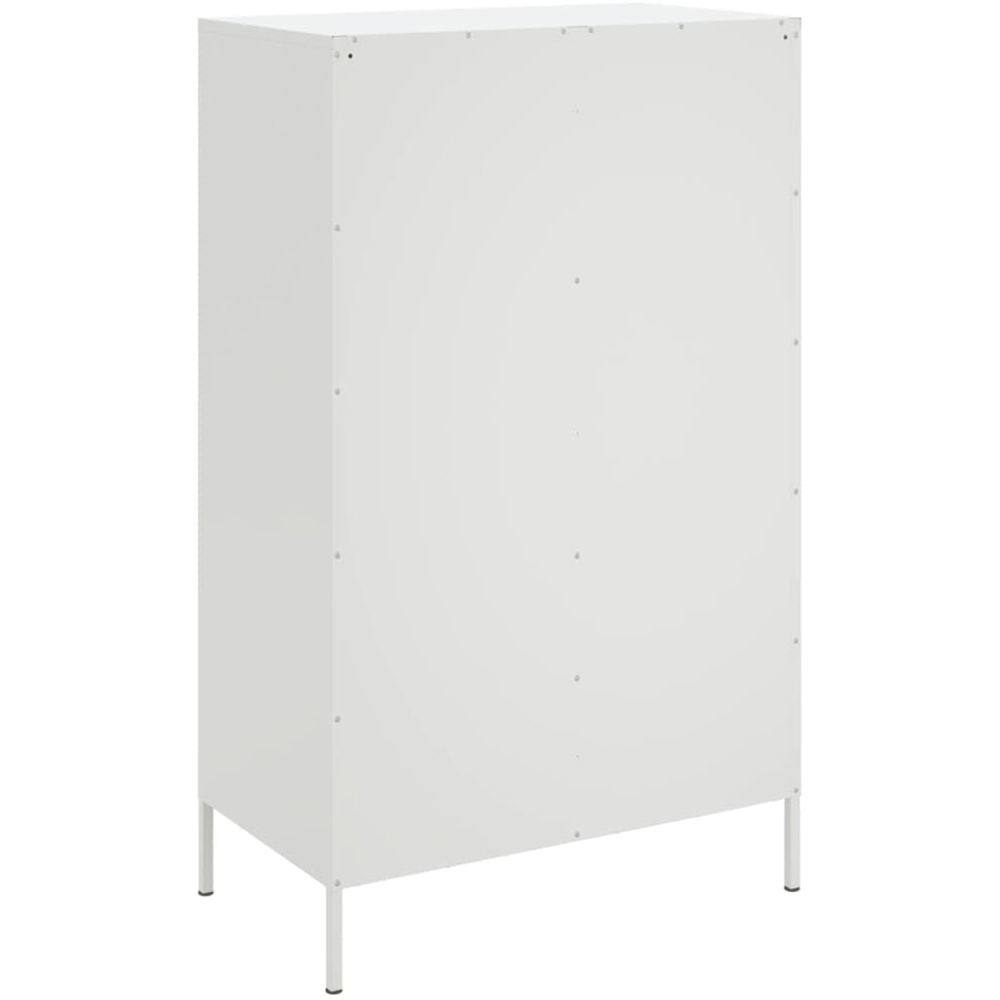 vidaXL 2 Door White Steel Highboard Image 7