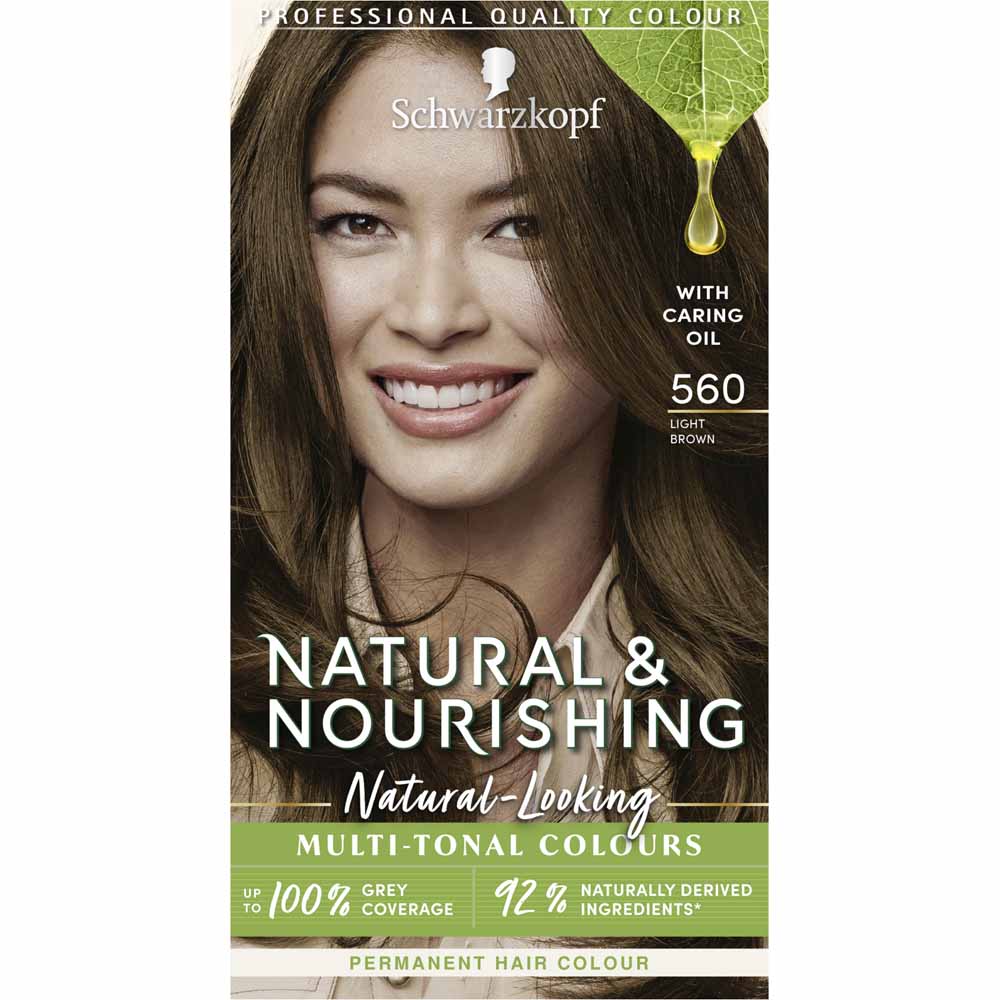 Schwarzkopf Natural and Nourishing Vegan Light Brown 560 Hair Dye | Wilko