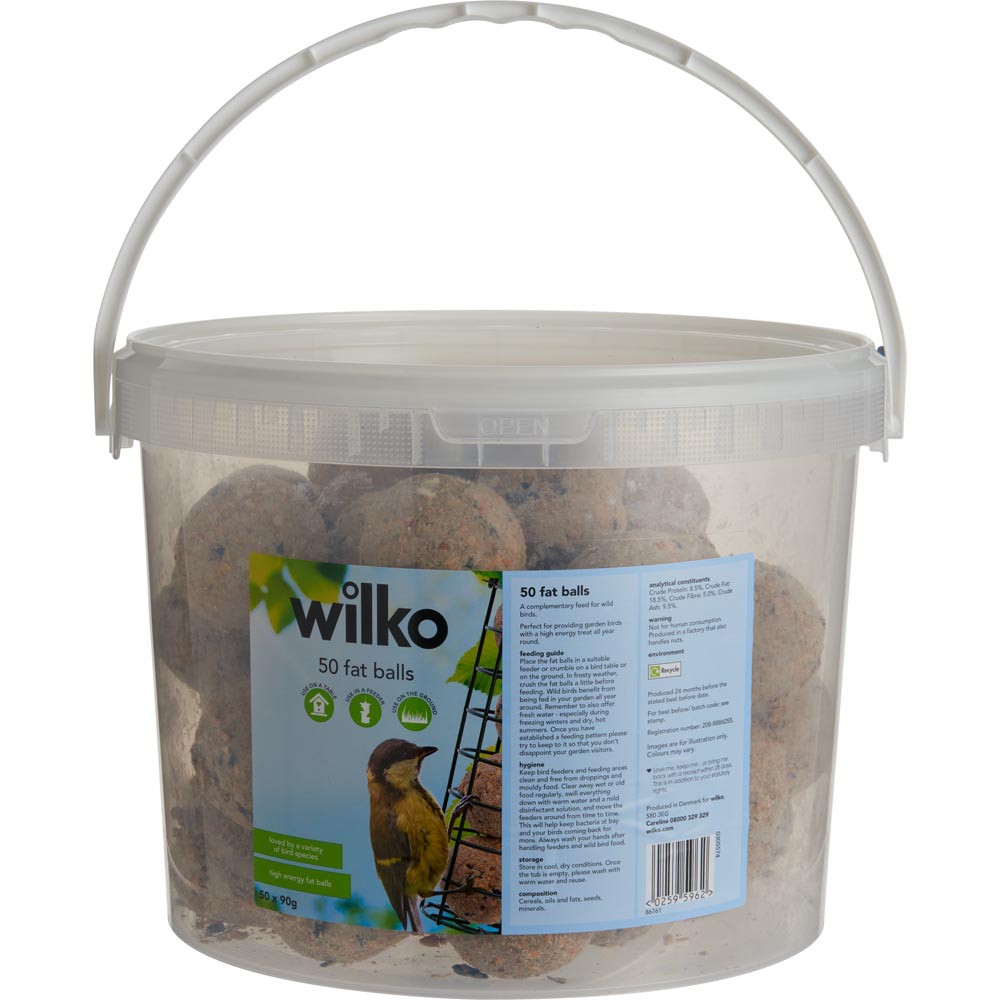 Wilko Wild Bird Fat Balls 50 x 90g Image 1