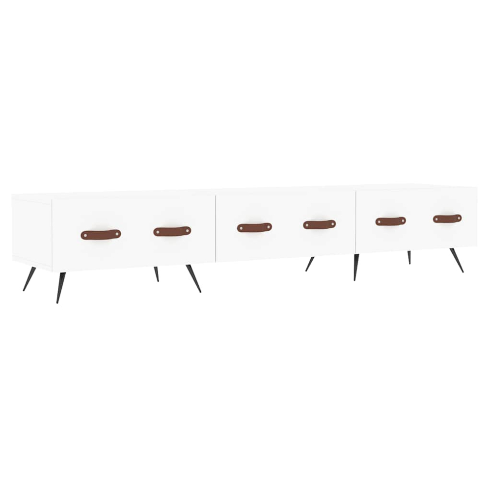 vidaXL 3 Drawer White TV Cabinet Image 2