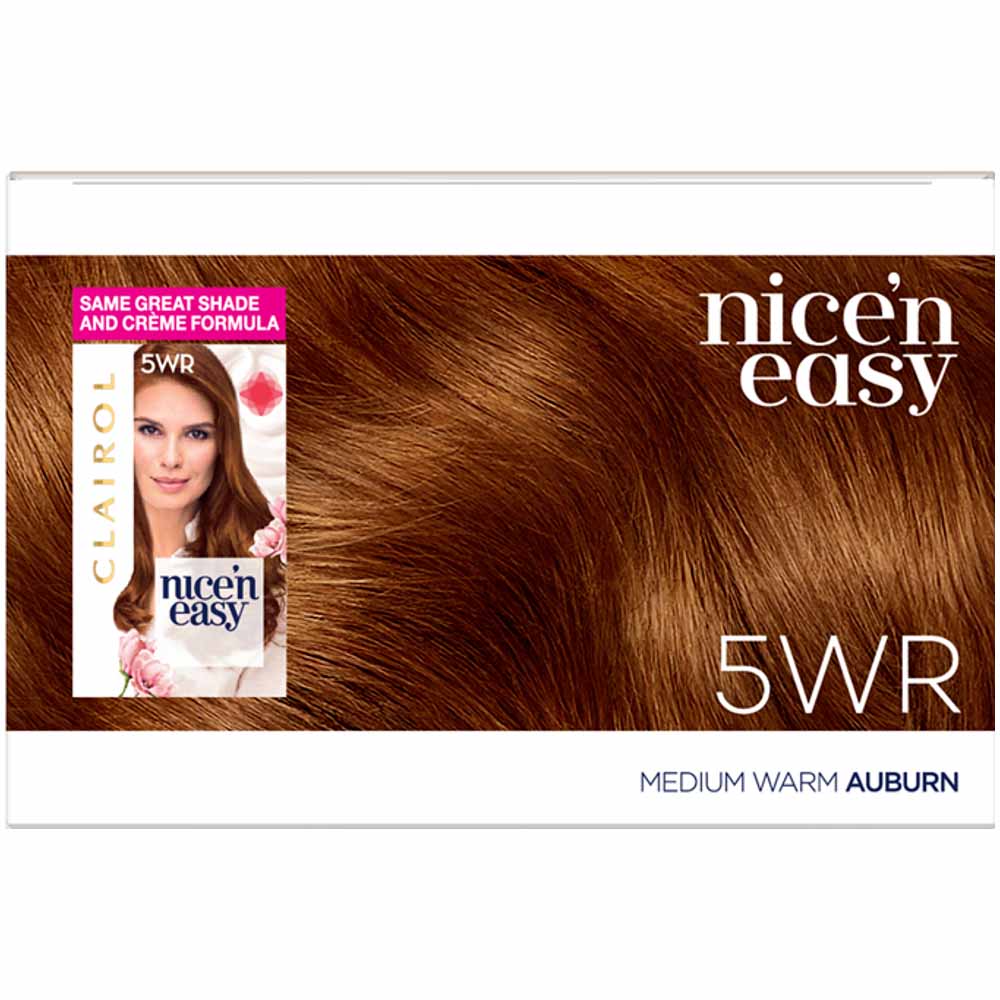 Clairol Nice'n Easy Medium Warm Auburn 5WR Permanent Hair Dye Image 3