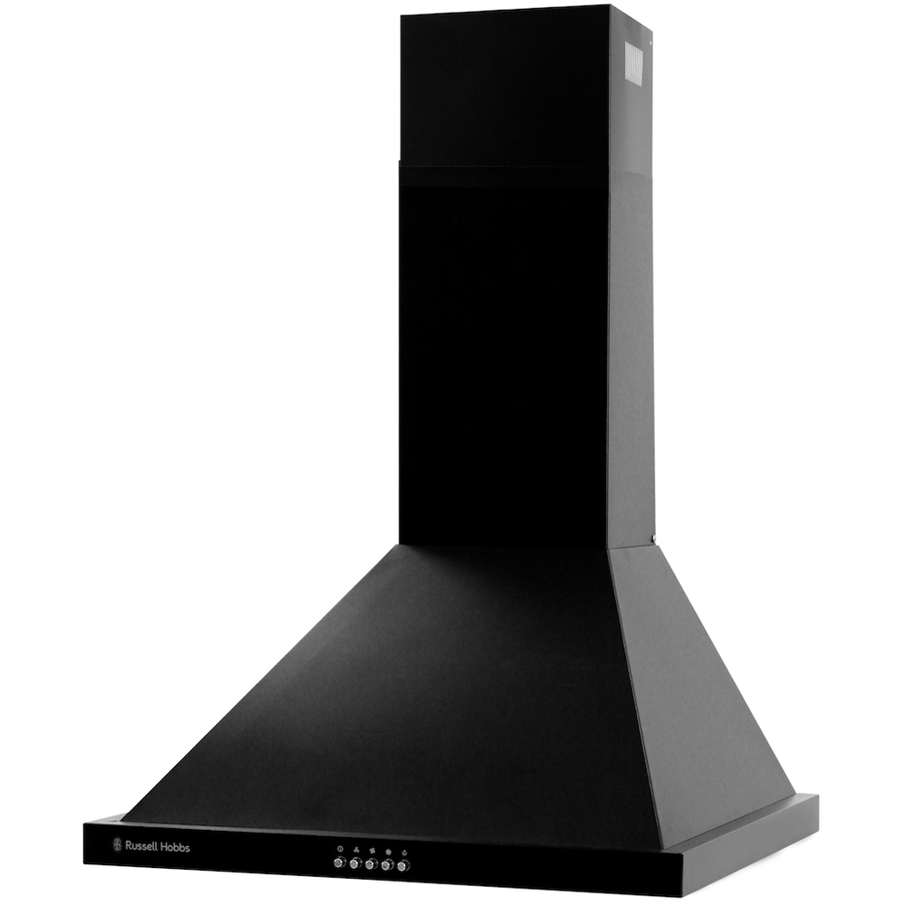 Russell Hobbs RHSCH601B-M Black 60cm Wide Chimney Cooker Hood Image 1