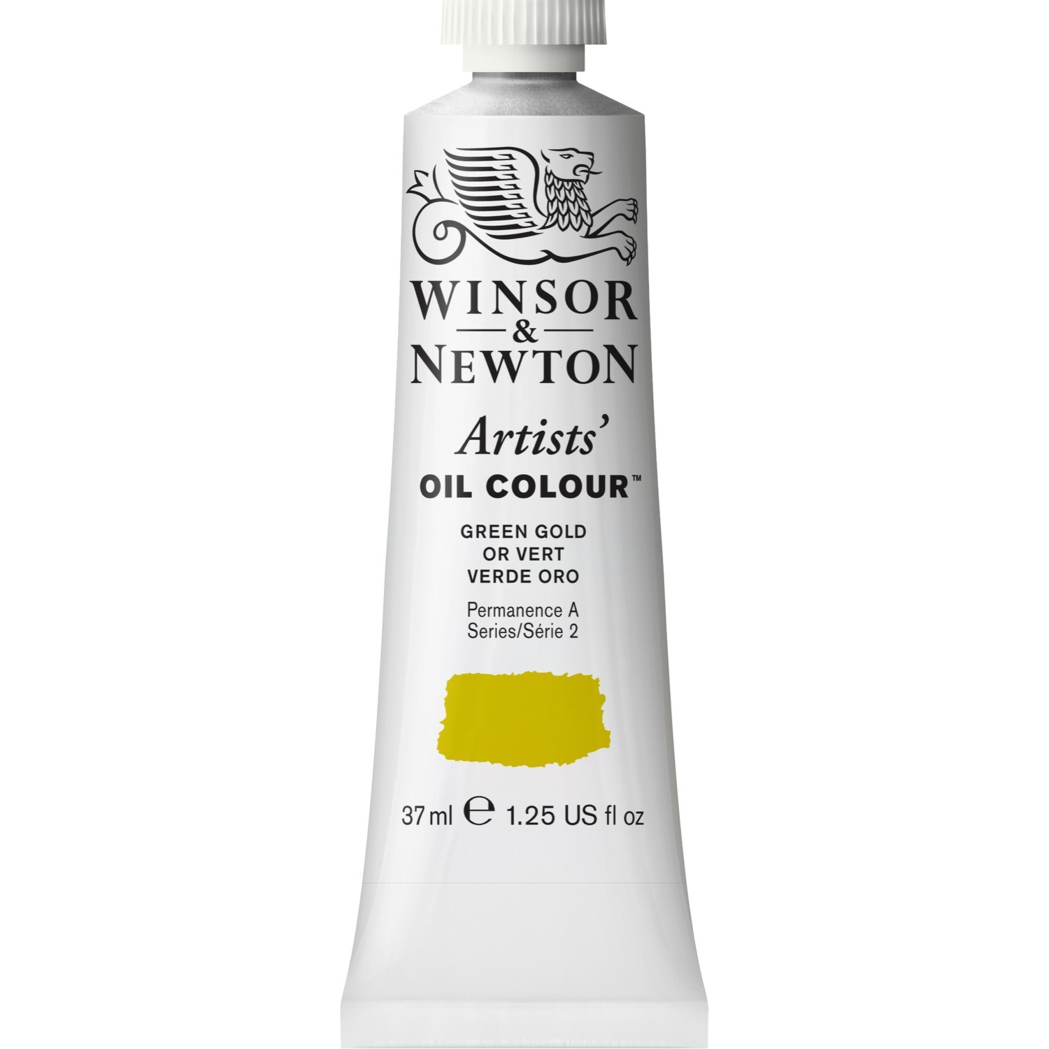 Winsor and Newton 37ml Artists' Oil Colours - Green Gold Image 1
