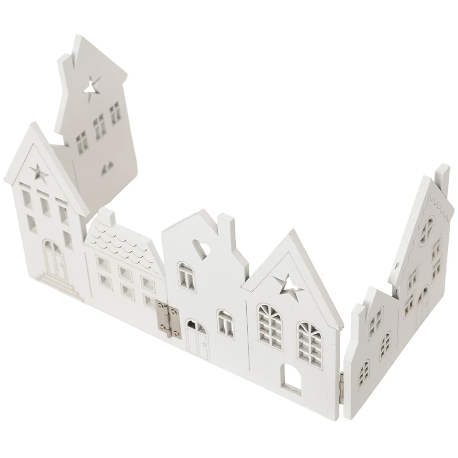 Folding Christmas House Scene White Image 3