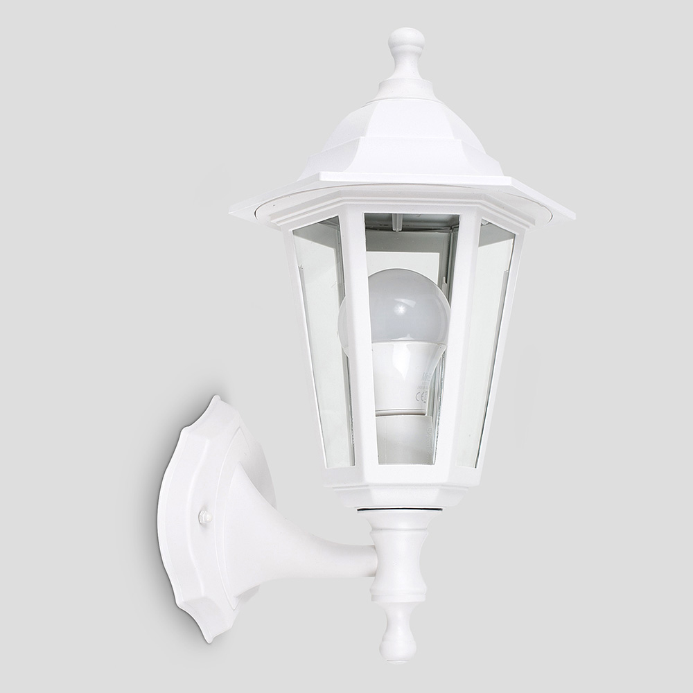 ValueLights Outdoor White Up and Down Wall Lantern Image 6