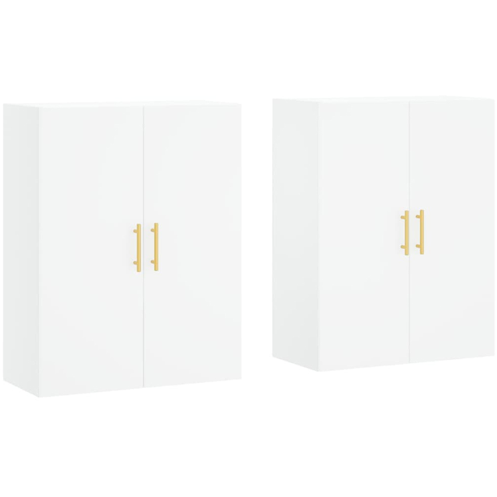 vidaXL 2 Door White Wall Mounted Cabinet Set of 2 Image 2