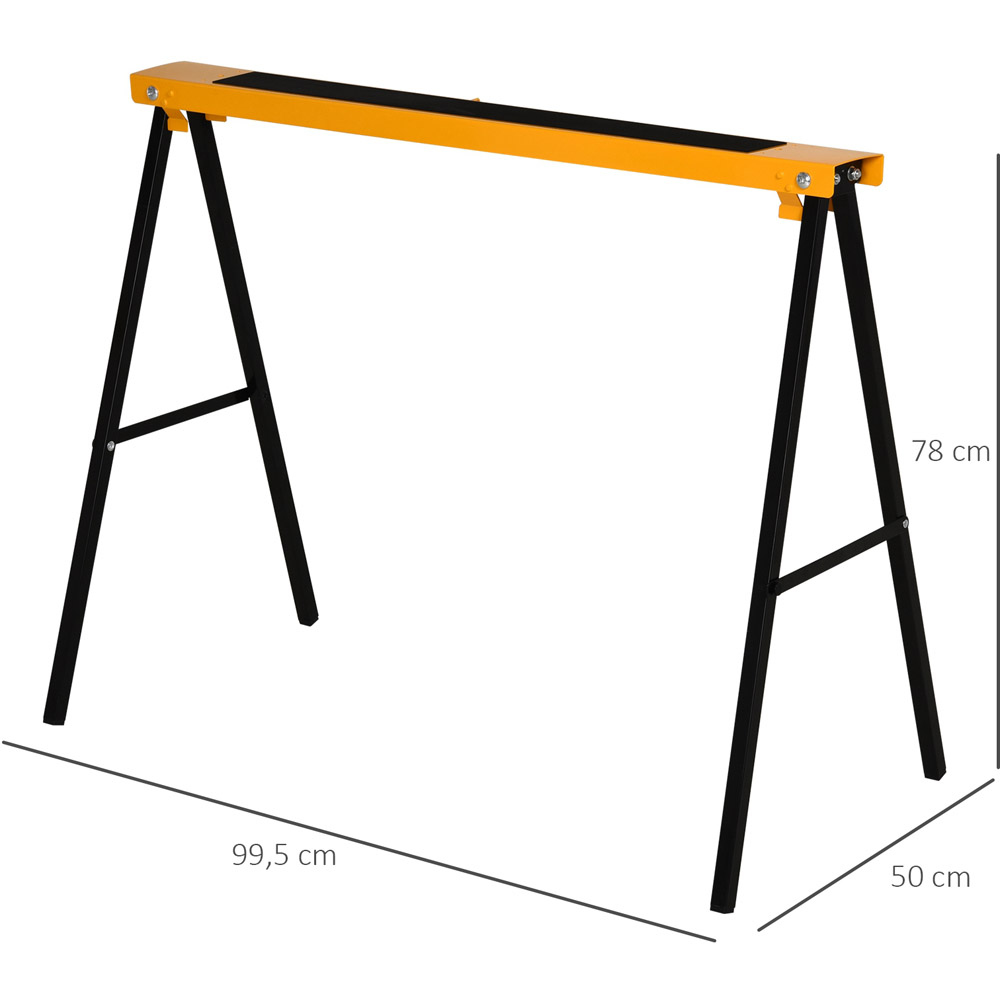 HomCom 2 Piece Non-Slip Saw Horse Set Image 6