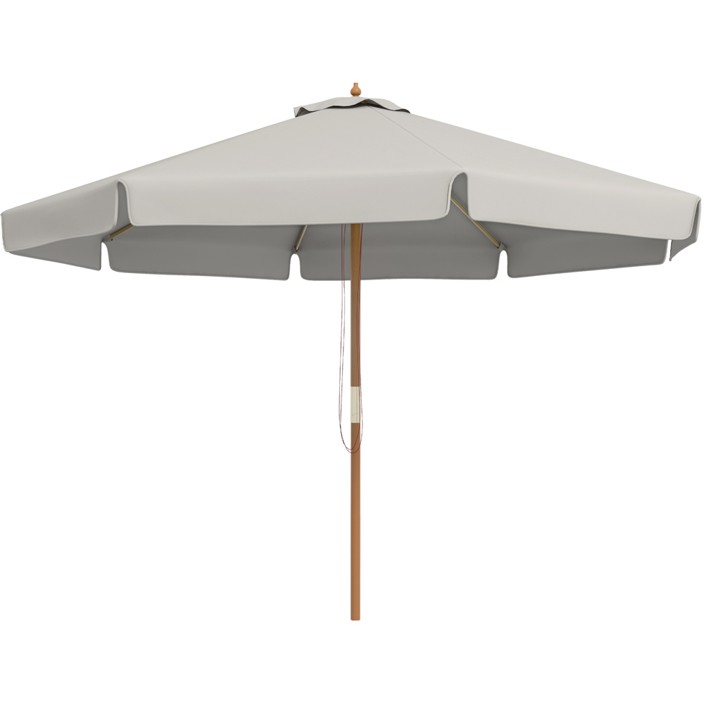 Outsunny Ruffles Grey Patio Parasol Image 1